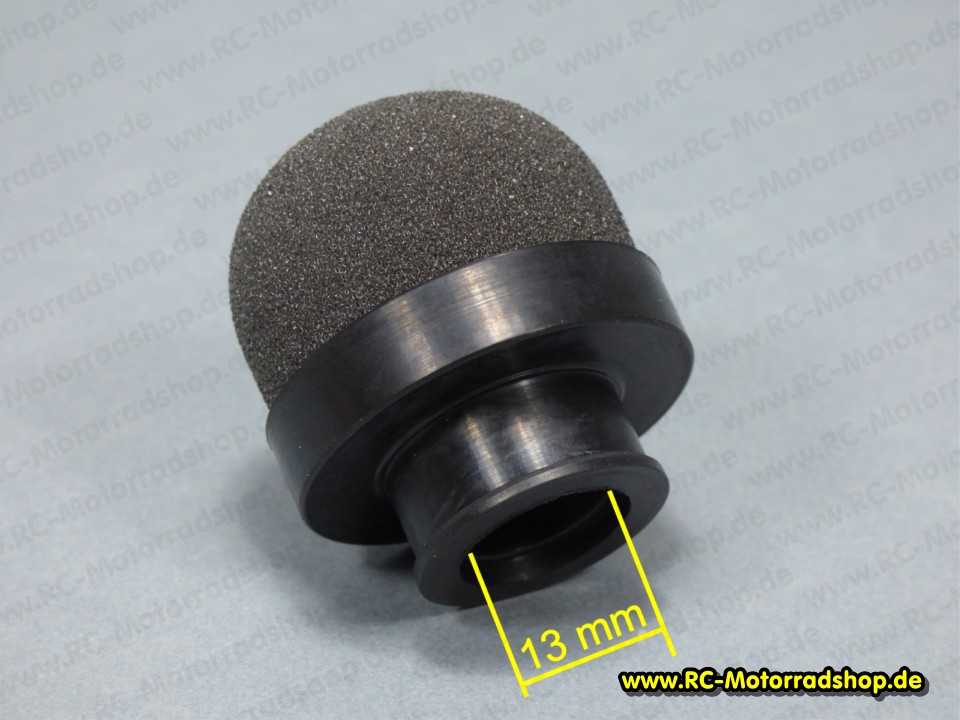 BR1004: Schaumstoff Luftfilter für Anschluss bis ca. Ø15mm BR1004